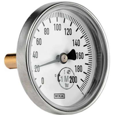 Термометр биметаллический осевой Дк80 200°C Wika