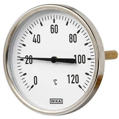 Термометр биметаллический осевой Дк80 120°C Wika