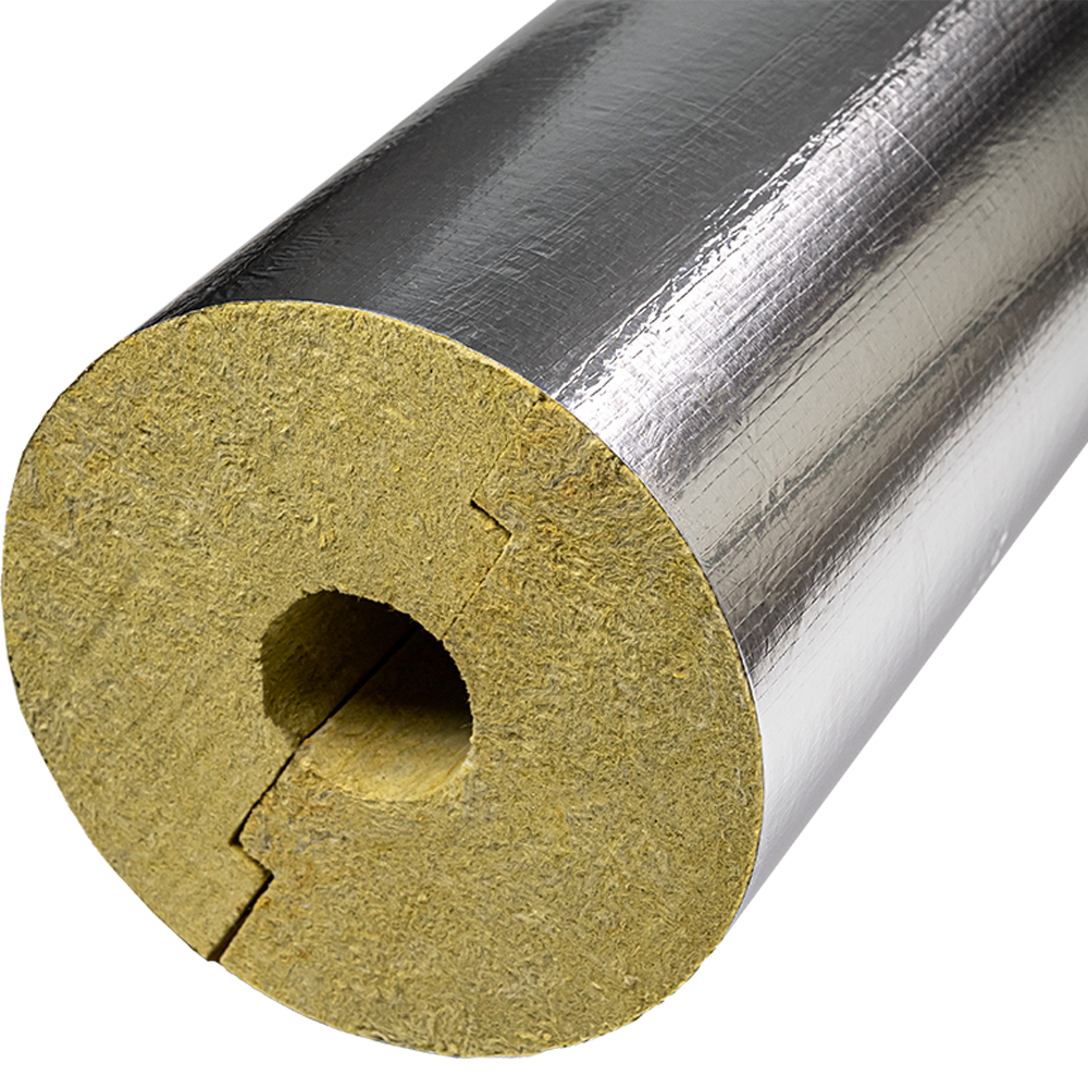 Цилиндр K-FLEX 20x048 1м K-ROCK ALU минвата фольгированная
