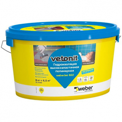 Полимерная мастика для изоляции Weber.Tec 822 8кг Weber-Vetonit